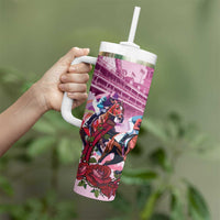 Personalized Kentucky Horse Race Tumbler With Handle Pink Out Party