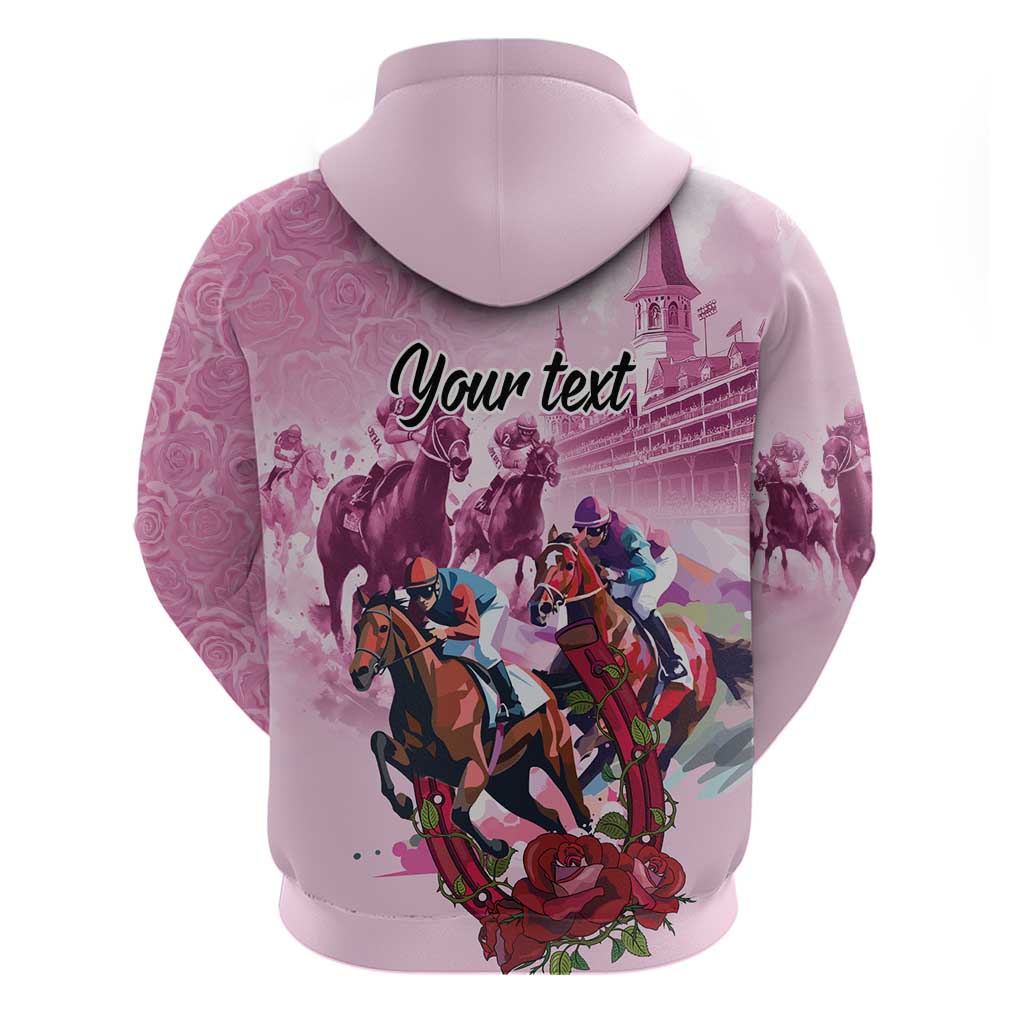 Personalized Kentucky Horse Race Zip Hoodie Pink Out Party