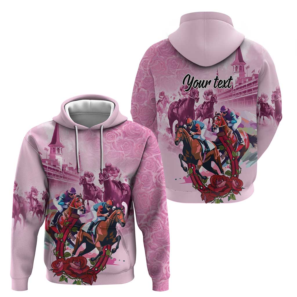 Personalized Kentucky Horse Race Zip Hoodie Pink Out Party