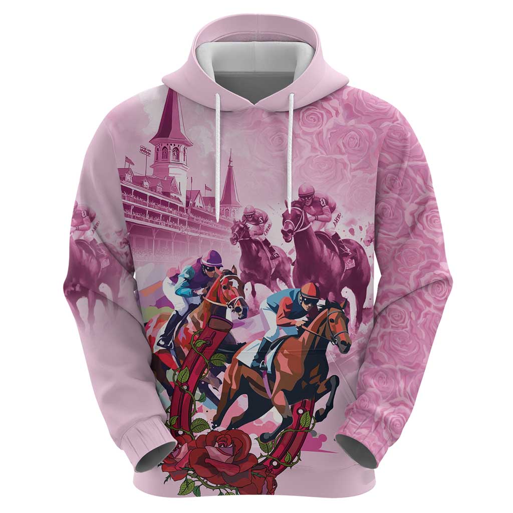 Personalized Kentucky Horse Race Zip Hoodie Pink Out Party