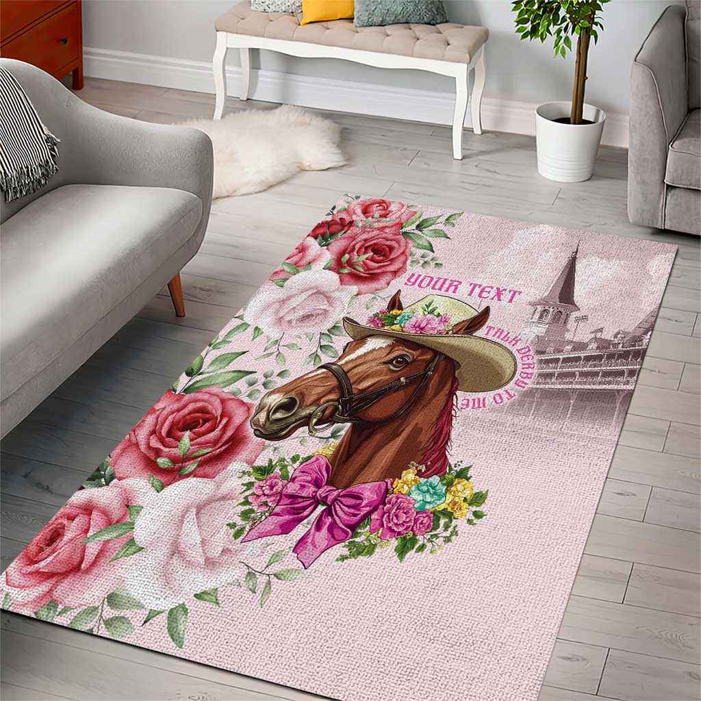 Personalized Kentucky Horse Race Area Rug Talk Derby To Me Derby Horse