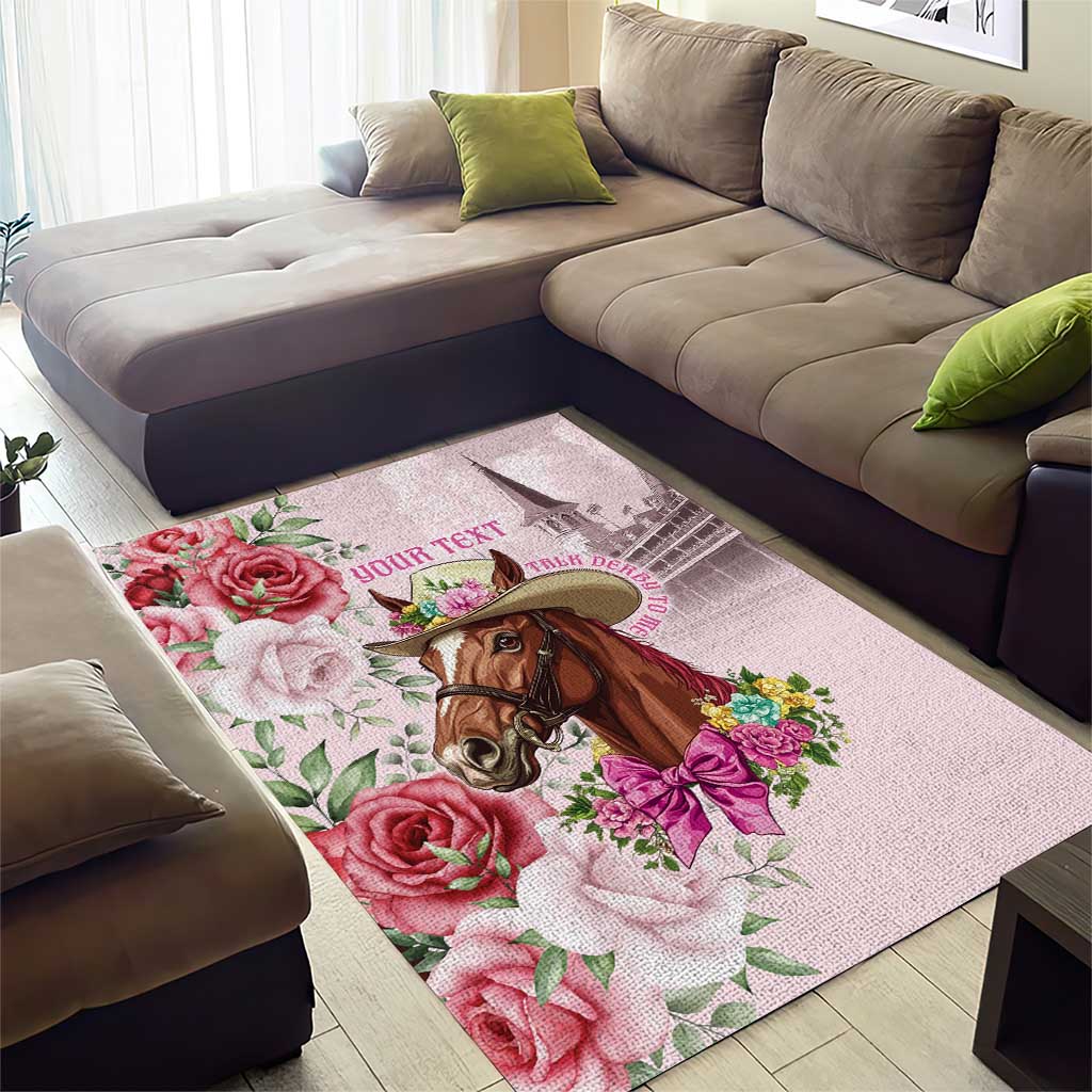 Personalized Kentucky Horse Race Area Rug Talk Derby To Me Derby Horse