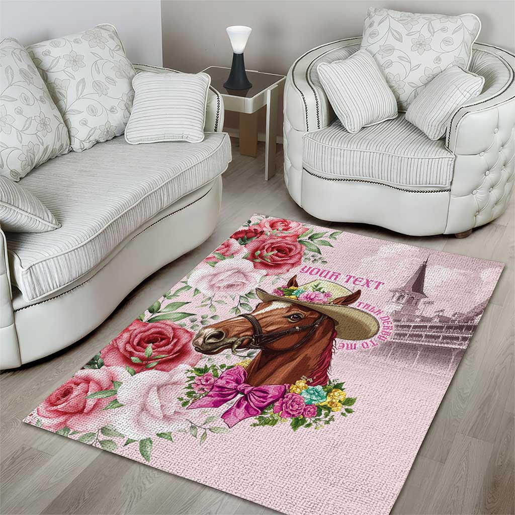 Personalized Kentucky Horse Race Area Rug Talk Derby To Me Derby Horse