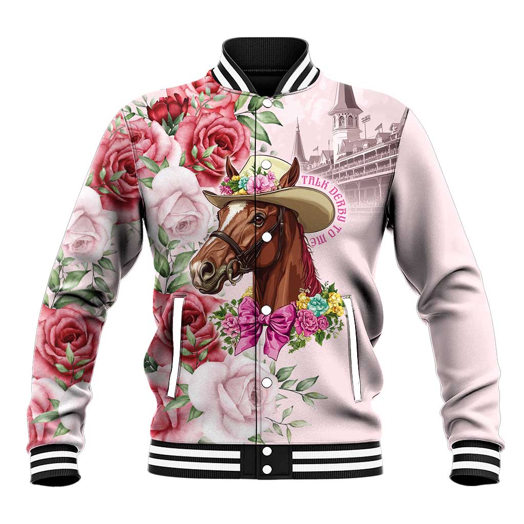 Personalized Kentucky Horse Race Baseball Jacket Talk Derby To Me Derby Horse