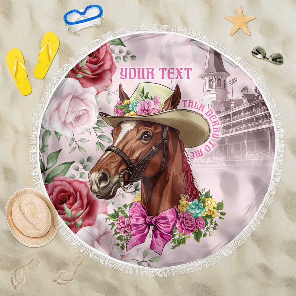 Personalized Kentucky Horse Race Beach Blanket Talk Derby To Me Derby Horse