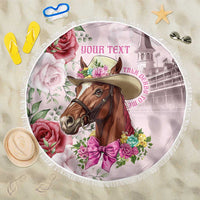 Personalized Kentucky Horse Race Beach Blanket Talk Derby To Me Derby Horse