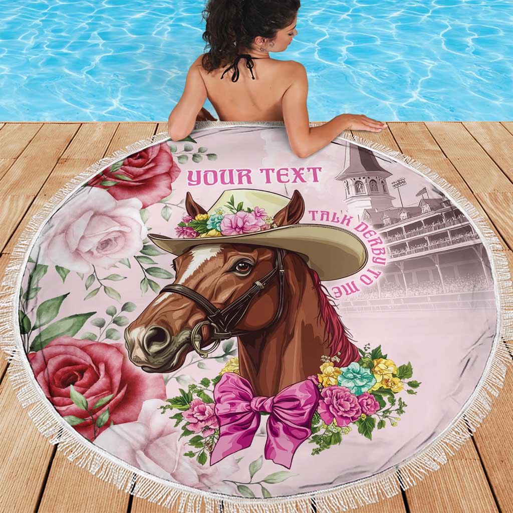 Personalized Kentucky Horse Race Beach Blanket Talk Derby To Me Derby Horse