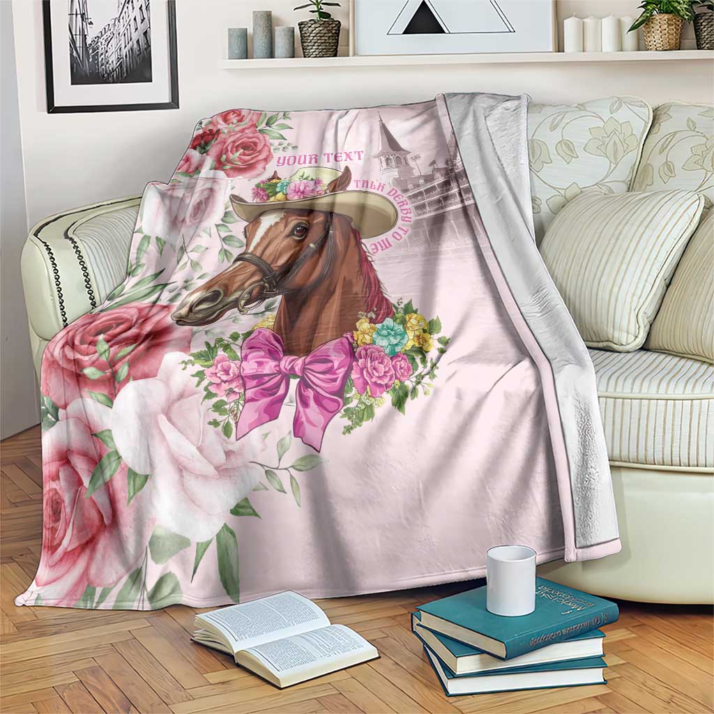 Personalized Kentucky Horse Race Blanket Talk Derby To Me Derby Horse