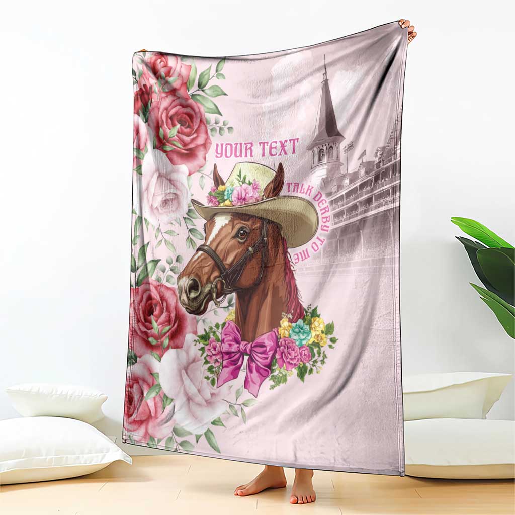 Personalized Kentucky Horse Race Blanket Talk Derby To Me Derby Horse