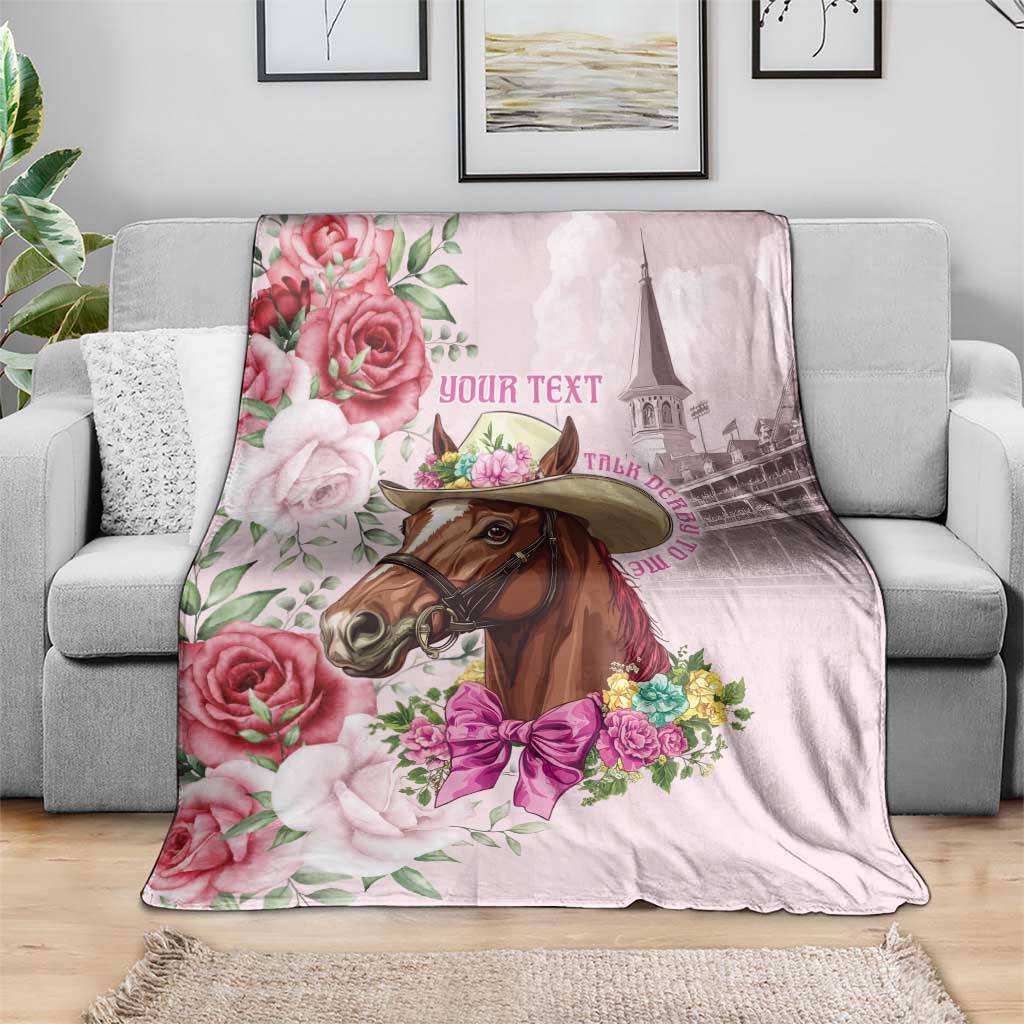 Personalized Kentucky Horse Race Blanket Talk Derby To Me Derby Horse