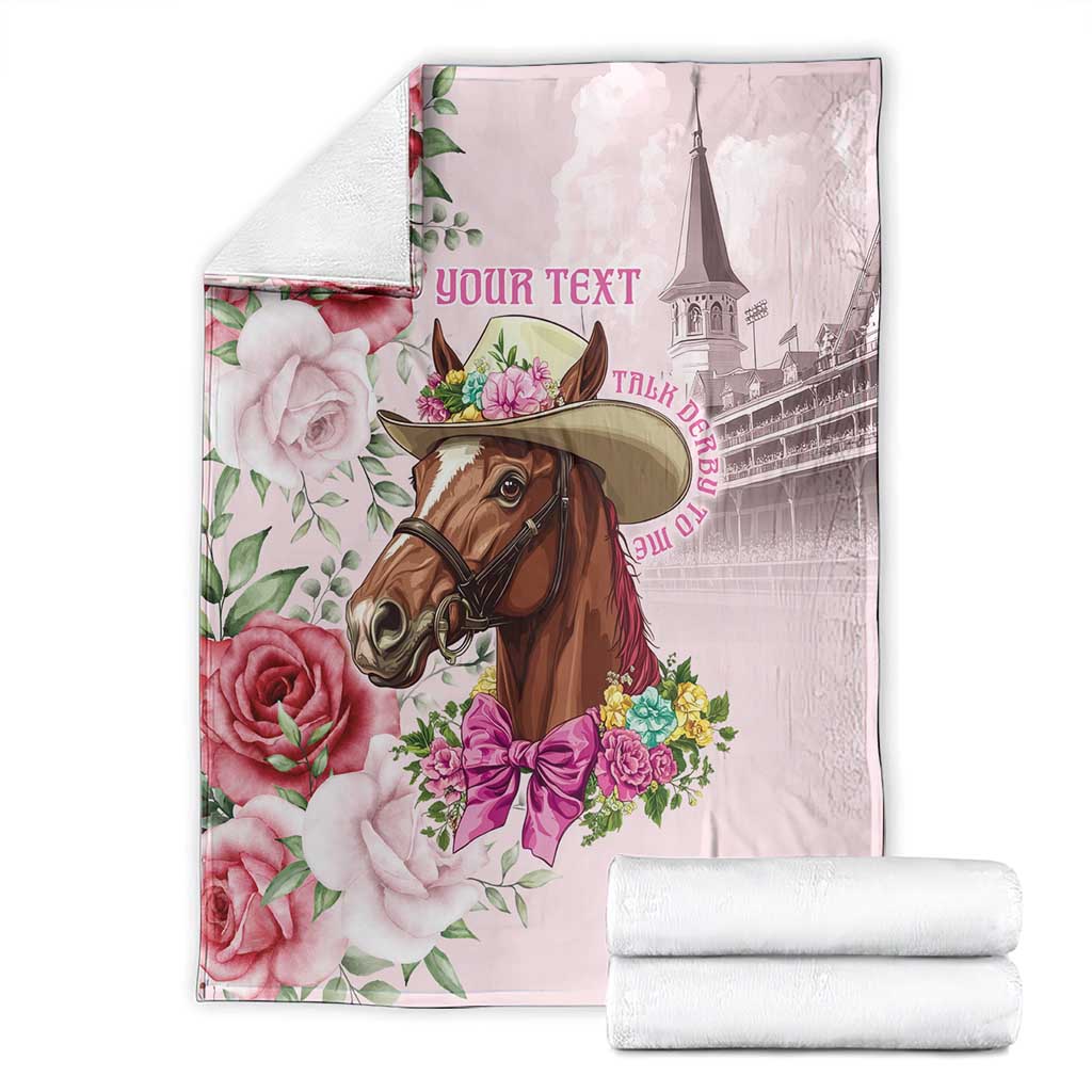 Personalized Kentucky Horse Race Blanket Talk Derby To Me Derby Horse