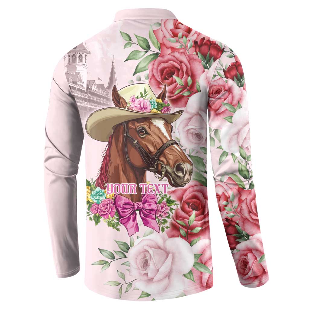Personalized Kentucky Horse Race Button Sweatshirt Talk Derby To Me Derby Horse