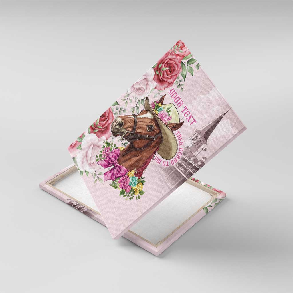 Personalized Kentucky Horse Race Canvas Wall Art Talk Derby To Me Derby Horse