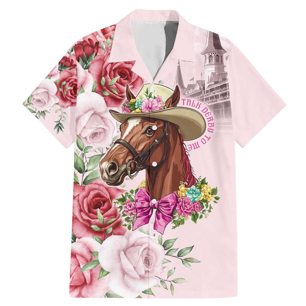 Personalized Kentucky Horse Race Family Matching Mermaid Dress and Hawaiian Shirt Talk Derby To Me Derby Horse