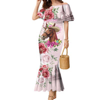 Personalized Kentucky Horse Race Family Matching Mermaid Dress and Hawaiian Shirt Talk Derby To Me Derby Horse