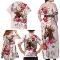 Personalized Kentucky Horse Race Family Matching Off Shoulder Maxi Dress and Hawaiian Shirt Talk Derby To Me Derby Horse
