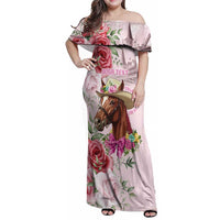 Personalized Kentucky Horse Race Family Matching Off Shoulder Maxi Dress and Hawaiian Shirt Talk Derby To Me Derby Horse