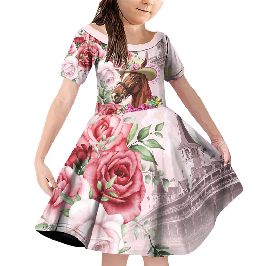 Personalized Kentucky Horse Race Family Matching Off Shoulder Short Dress and Hawaiian Shirt Talk Derby To Me Derby Horse