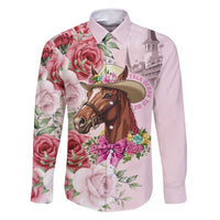 Personalized Kentucky Horse Race Family Matching Off Shoulder Short Dress and Hawaiian Shirt Talk Derby To Me Derby Horse