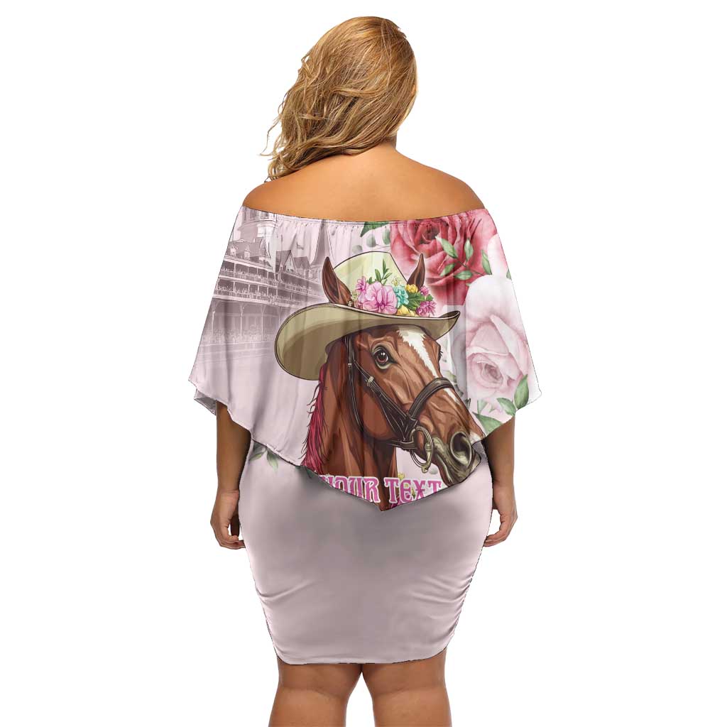 Personalized Kentucky Horse Race Family Matching Off Shoulder Short Dress and Hawaiian Shirt Talk Derby To Me Derby Horse