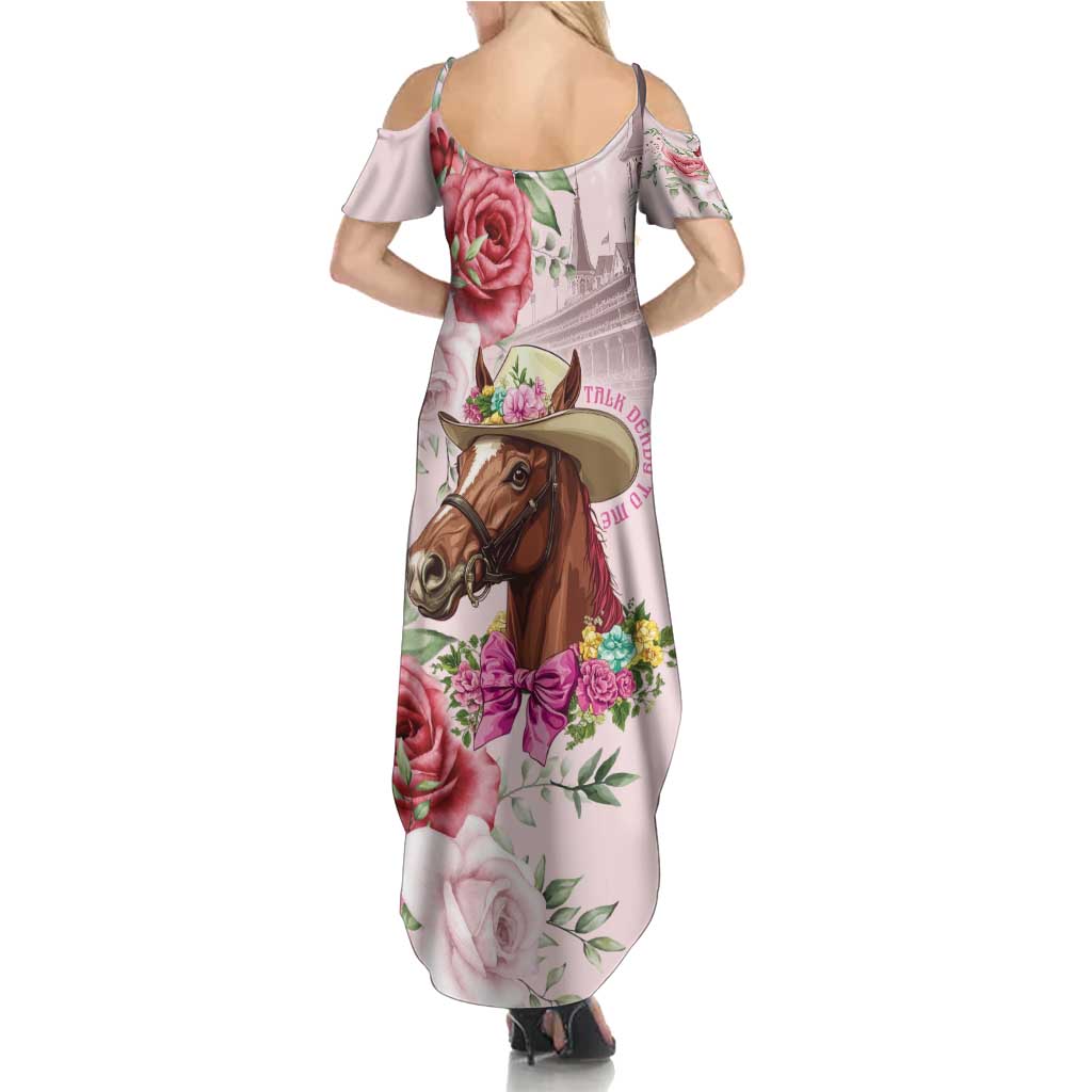 Personalized Kentucky Horse Race Family Matching Summer Maxi Dress and Hawaiian Shirt Talk Derby To Me Derby Horse