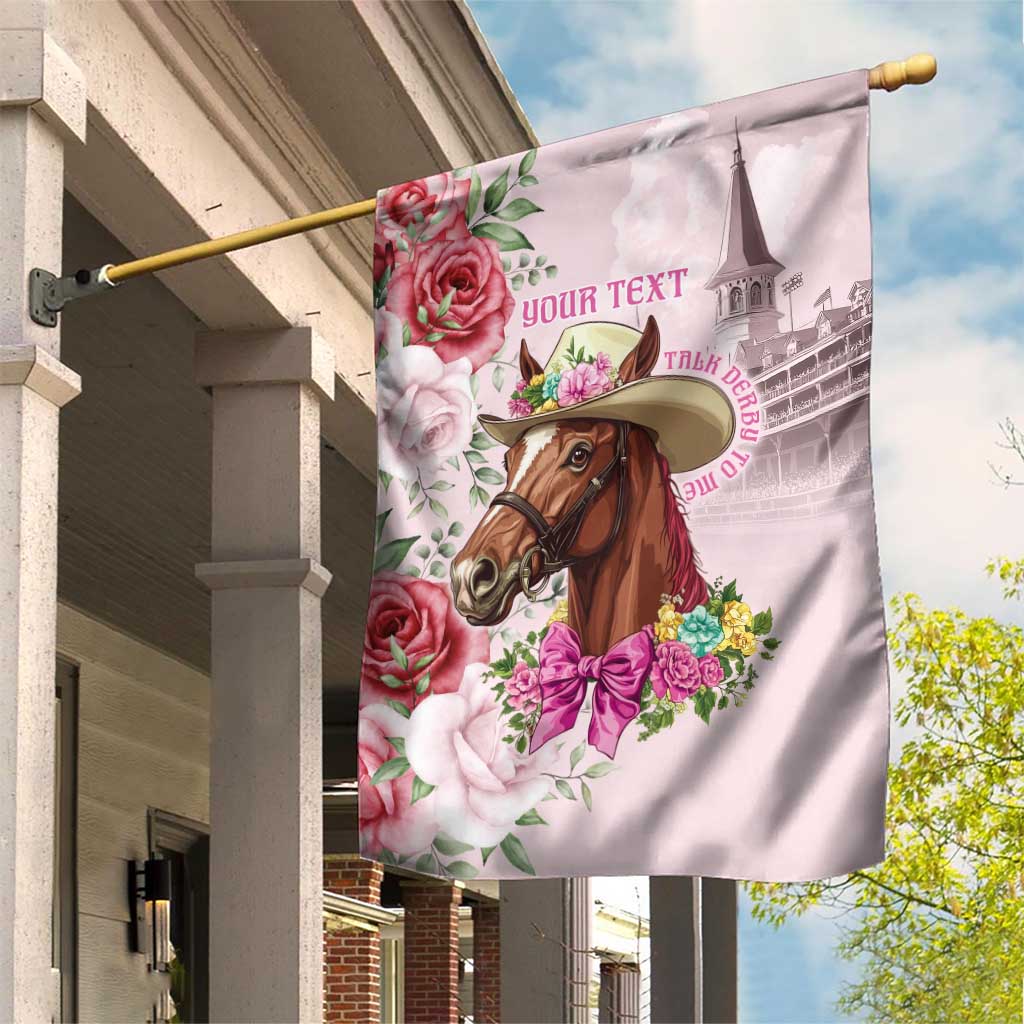 Personalized Kentucky Horse Race Garden Flag Talk Derby To Me Derby Horse