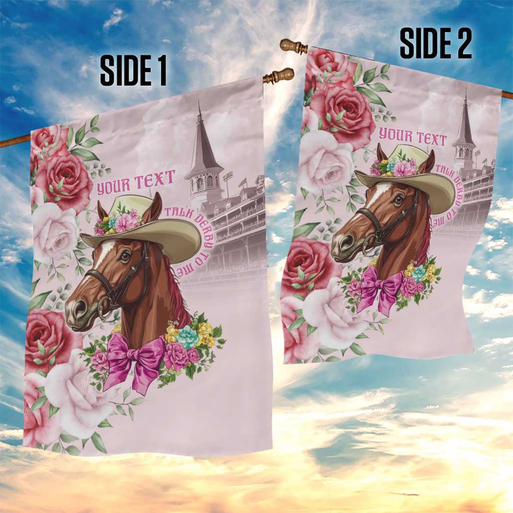 Personalized Kentucky Horse Race Garden Flag Talk Derby To Me Derby Horse