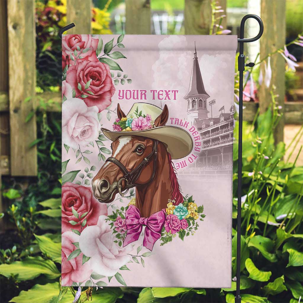 Personalized Kentucky Horse Race Garden Flag Talk Derby To Me Derby Horse