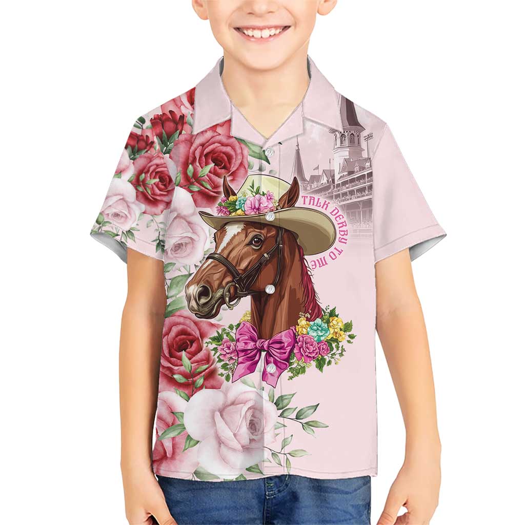 Personalized Kentucky Horse Race Kid Hawaiian Shirt Talk Derby To Me Derby Horse