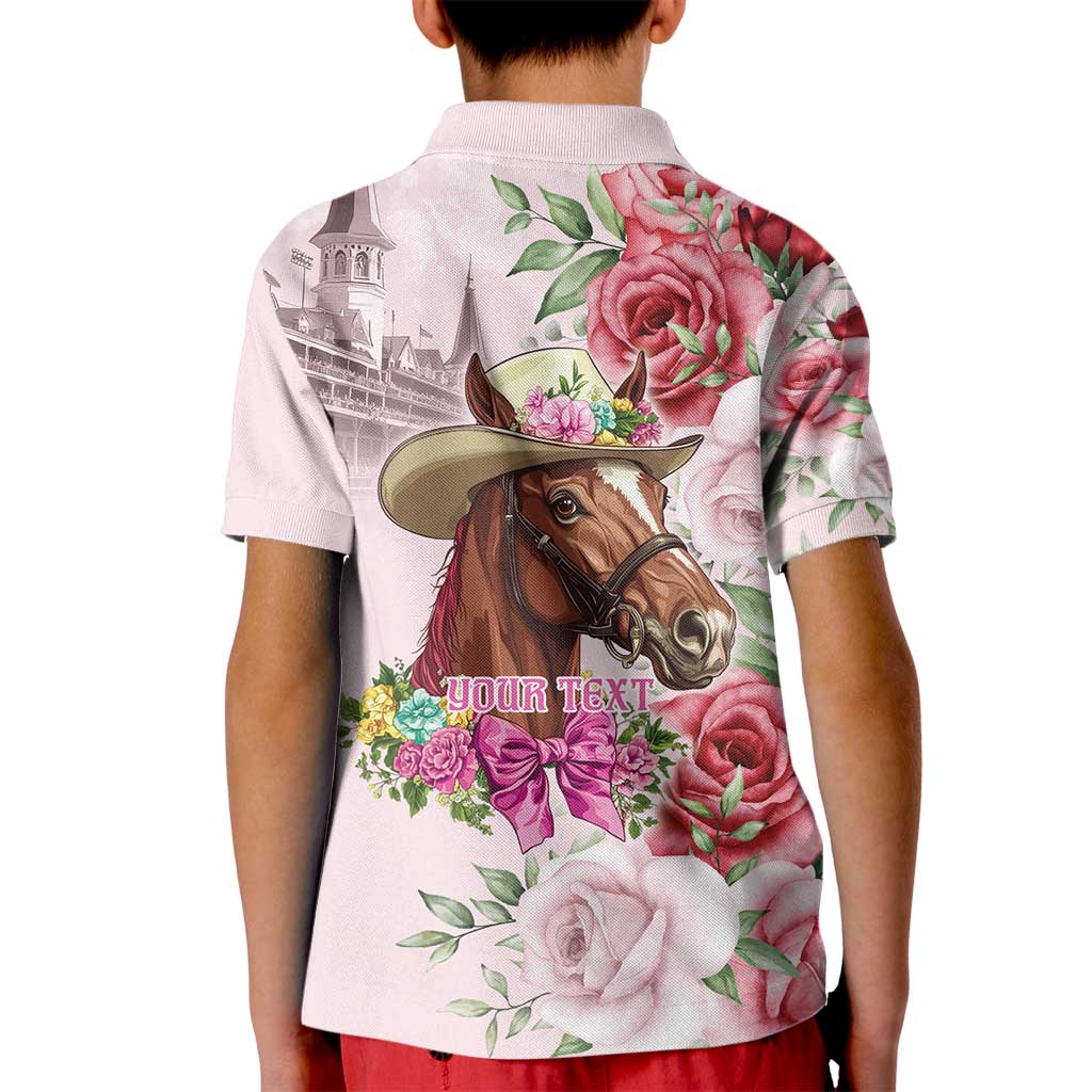 Personalized Kentucky Horse Race Kid Polo Shirt Talk Derby To Me Derby Horse