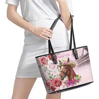 Personalized Kentucky Horse Race Leather Tote Bag Talk Derby To Me Derby Horse