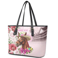 Personalized Kentucky Horse Race Leather Tote Bag Talk Derby To Me Derby Horse