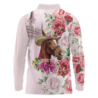 Personalized Kentucky Horse Race Long Sleeve Polo Shirt Talk Derby To Me Derby Horse