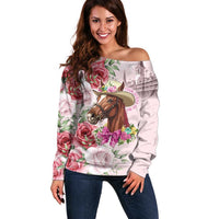 Personalized Kentucky Horse Race Off Shoulder Sweater Talk Derby To Me Derby Horse