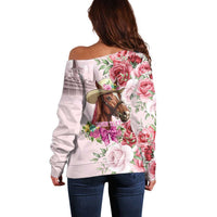 Personalized Kentucky Horse Race Off Shoulder Sweater Talk Derby To Me Derby Horse