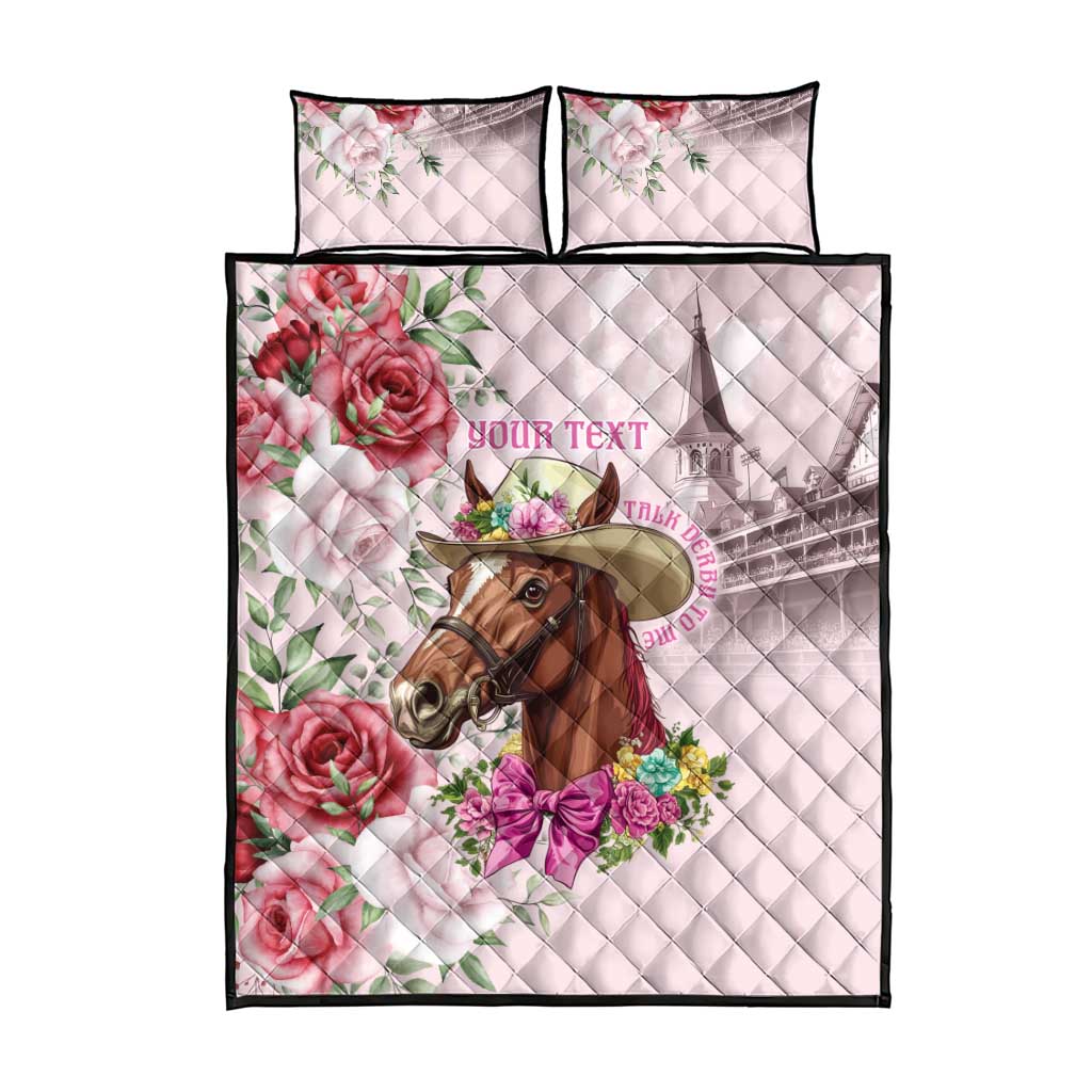 Personalized Kentucky Horse Race Quilt Bed Set Talk Derby To Me Derby Horse