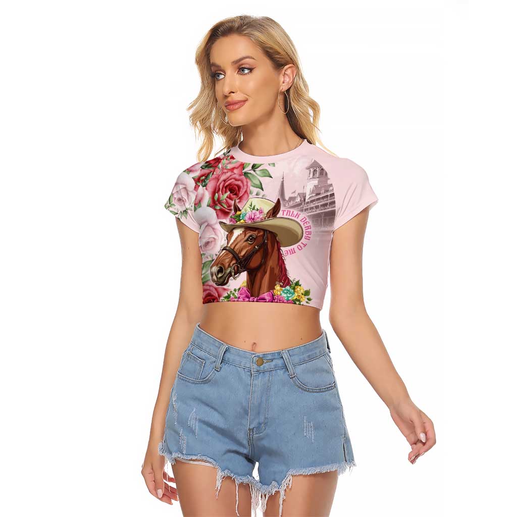 Personalized Kentucky Horse Race Raglan Cropped T Shirt Talk Derby To Me Derby Horse