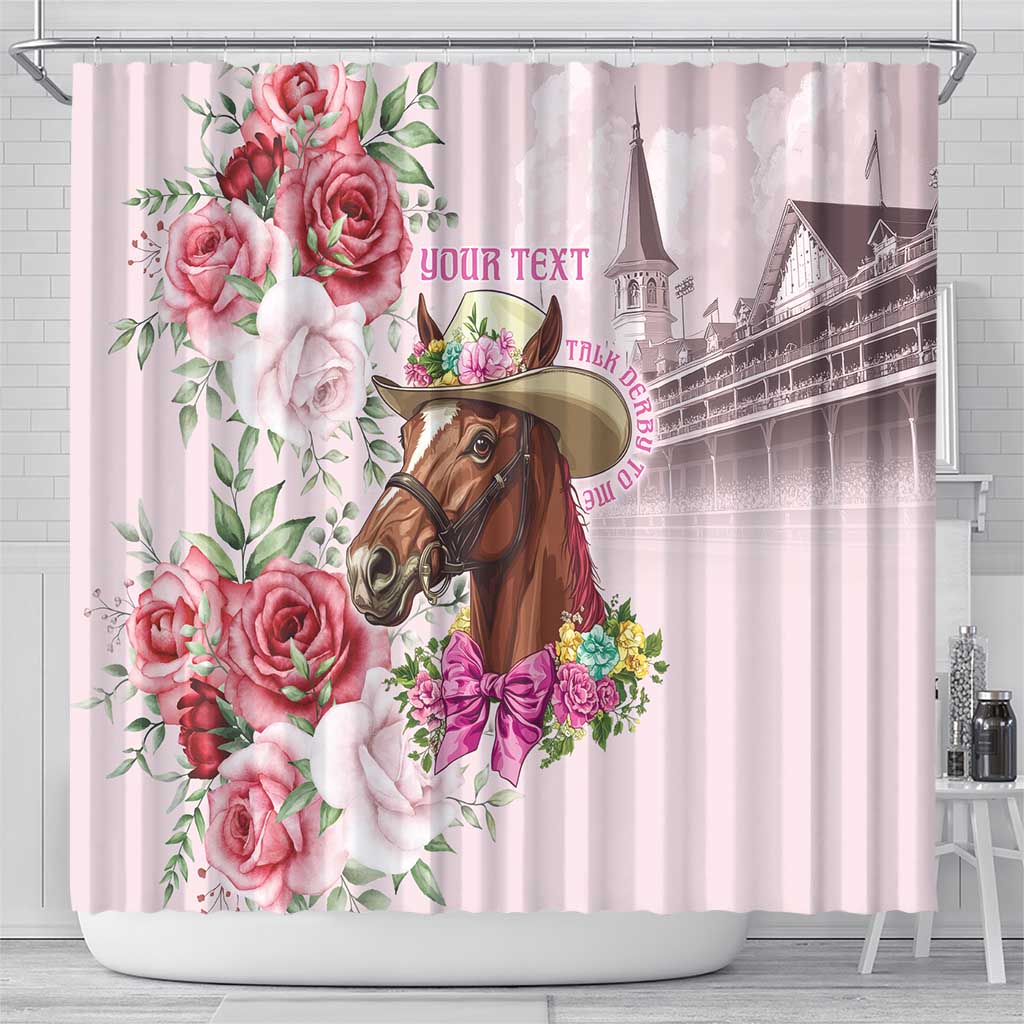 Personalized Kentucky Horse Race Shower Curtain Talk Derby To Me Derby Horse