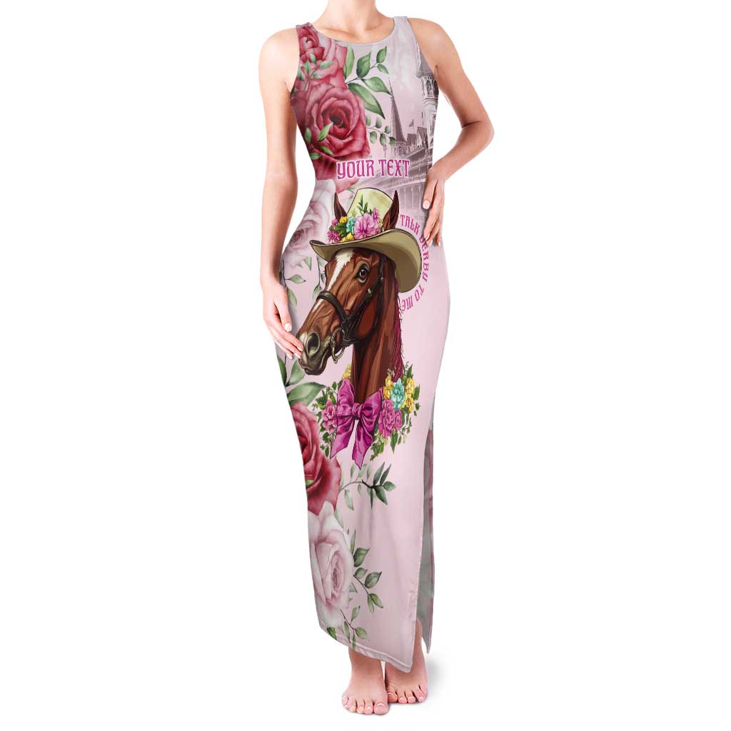 Personalized Kentucky Horse Race Tank Maxi Dress Talk Derby To Me Derby Horse