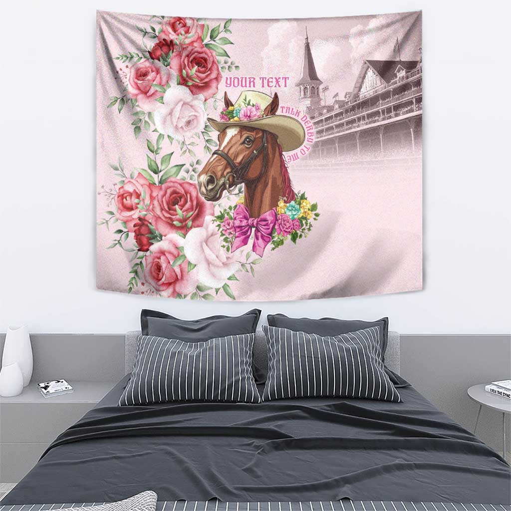 Personalized Kentucky Horse Race Tapestry Talk Derby To Me Derby Horse