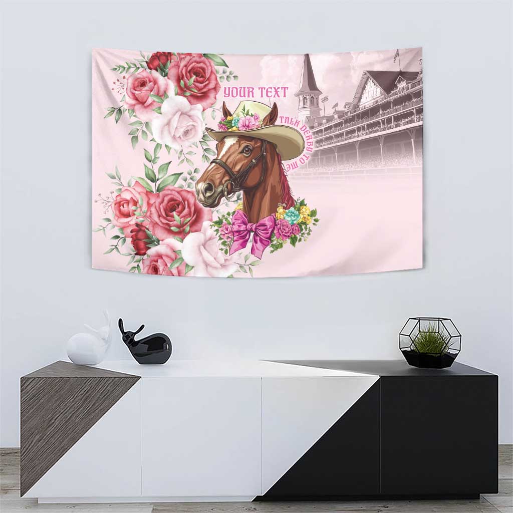 Personalized Kentucky Horse Race Tapestry Talk Derby To Me Derby Horse