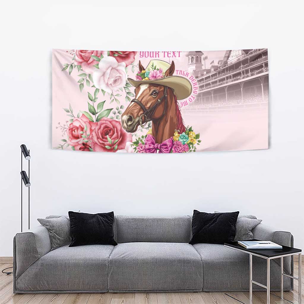 Personalized Kentucky Horse Race Tapestry Talk Derby To Me Derby Horse
