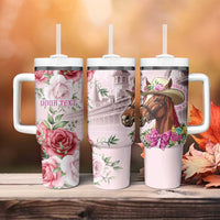 Personalized Kentucky Horse Race Tumbler With Handle Talk Derby To Me Derby Horse