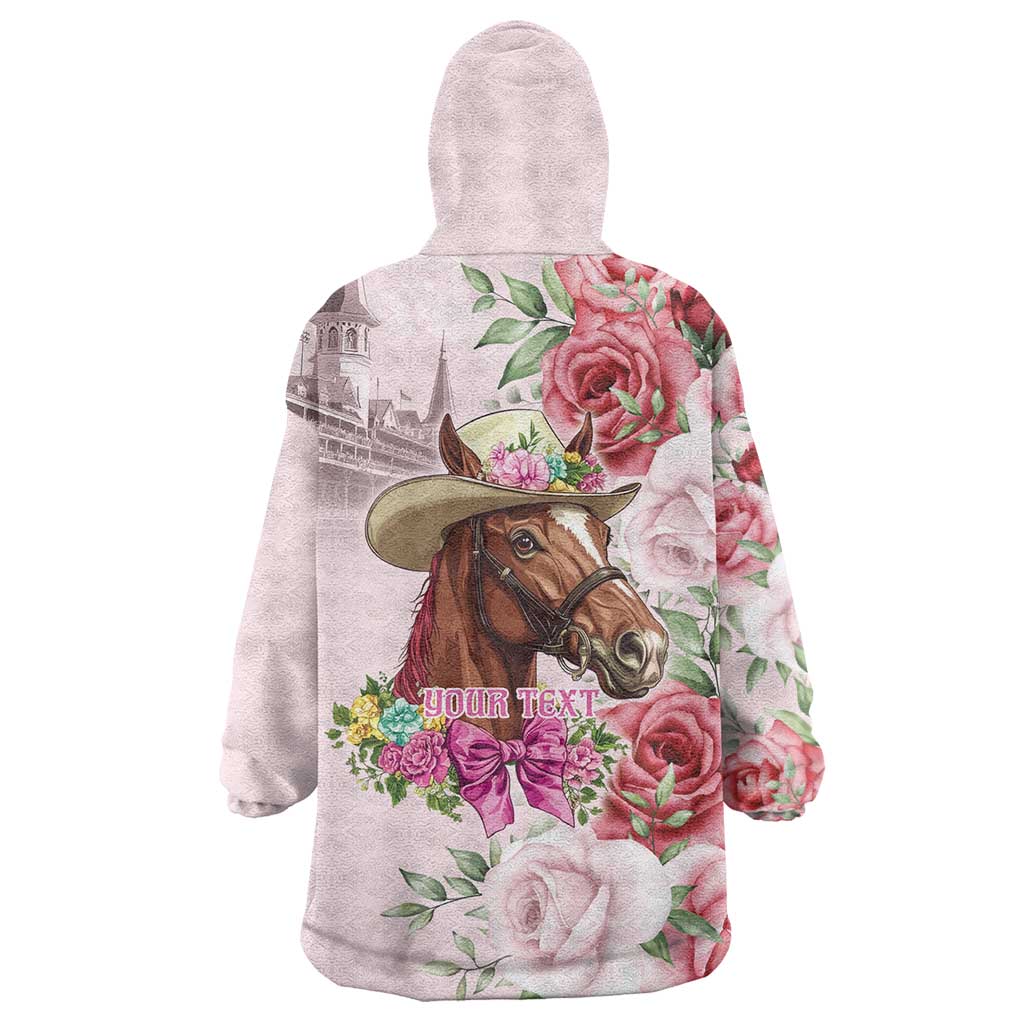 Personalized Kentucky Horse Race Wearable Blanket Hoodie Talk Derby To Me Derby Horse