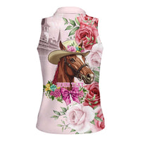 Personalized Kentucky Horse Race Women Sleeveless Polo Shirt Talk Derby To Me Derby Horse