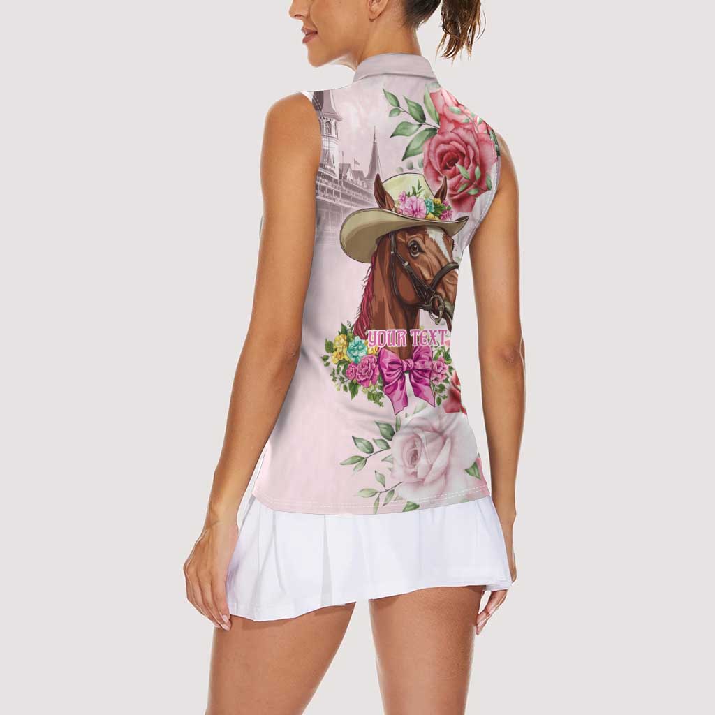 Personalized Kentucky Horse Race Women Sleeveless Polo Shirt Talk Derby To Me Derby Horse