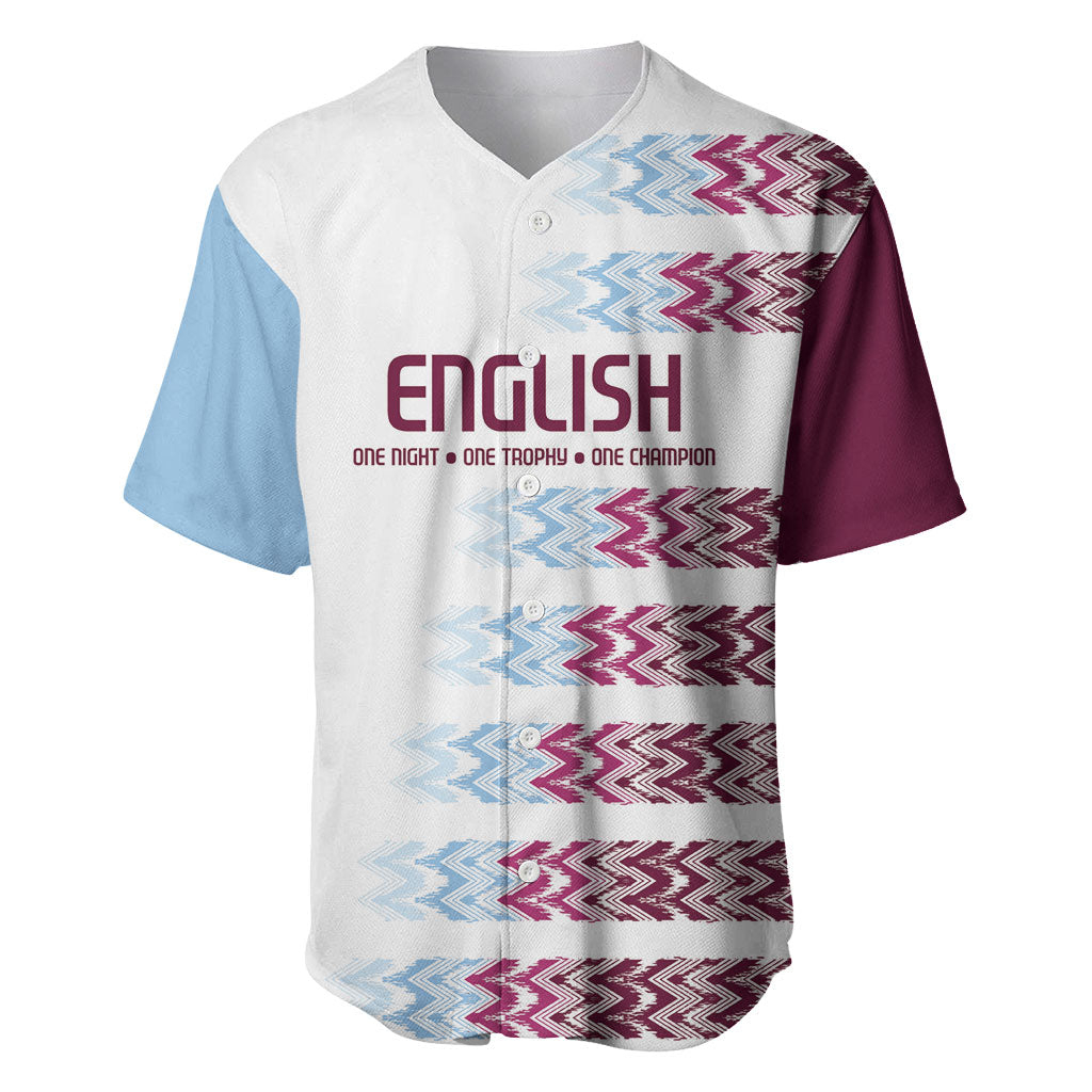 English European Football Baseball Jersey Sublimation Blue Maroon Stripes Effect