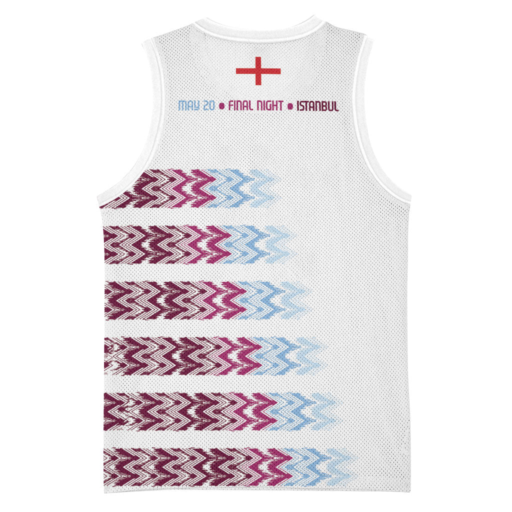 English European Football Basketball Jersey Sublimation Blue Maroon Stripes Effect