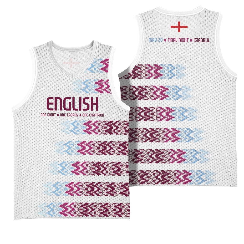 English European Football Basketball Jersey Sublimation Blue Maroon Stripes Effect
