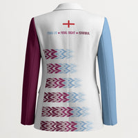 English European Football Blazer Sublimation Blue Maroon Stripes Effect